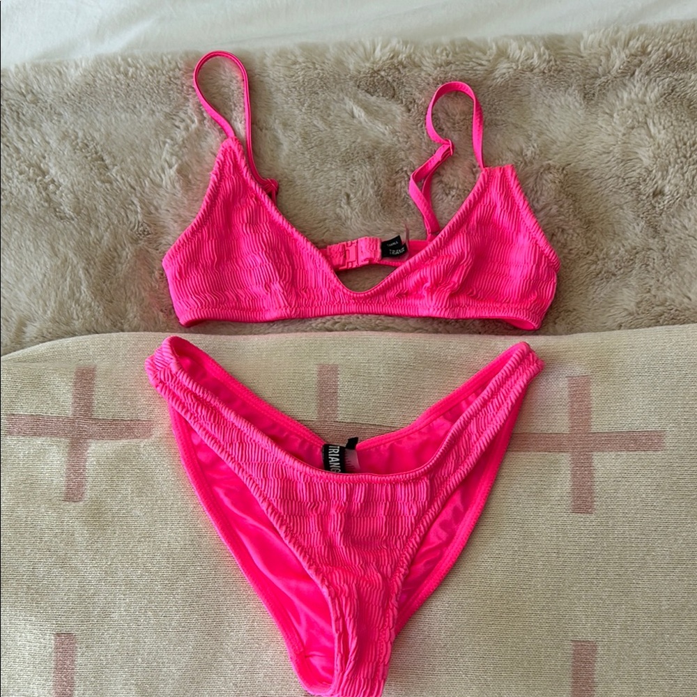 TRIANGL Hot Pink Bikini Set